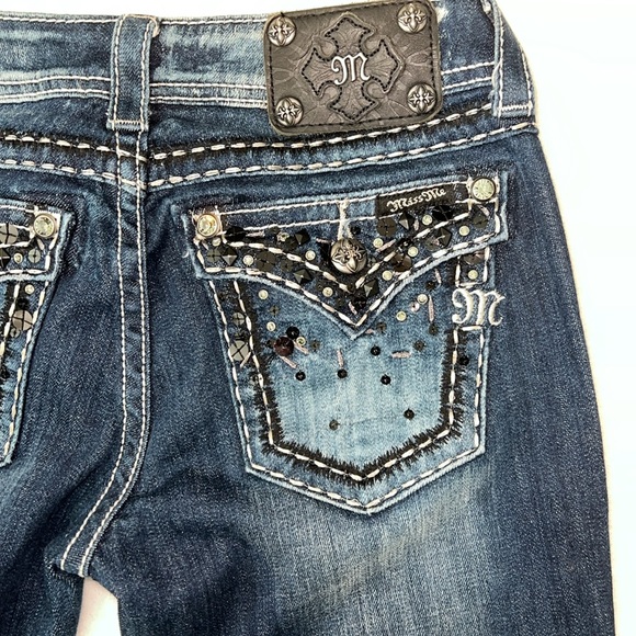 Miss Me Flare Blue Jeans Size 28 - Picture 6 of 11